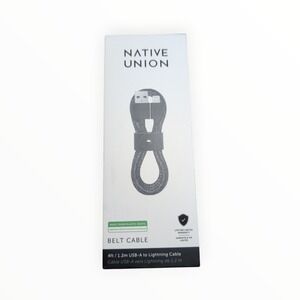 K5-O Native Union Belt Cable Lighting to USB-A Cable - Black/White Braided Cord